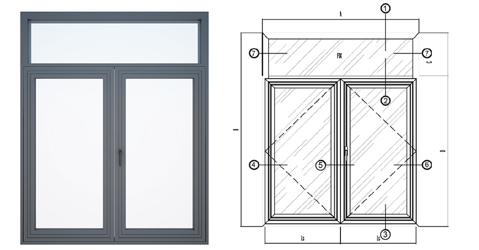 Địa chỉ bán cửa sổ nhôm kính 2 cánh Xingfa 